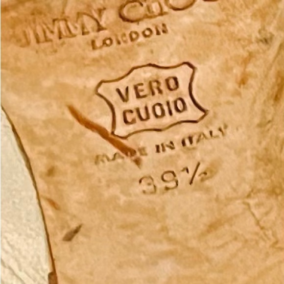 Jimmy Choo Cutout Accent Slingback Pump size 9/12, leather with 3 inch heels. - Picture 5 of 5